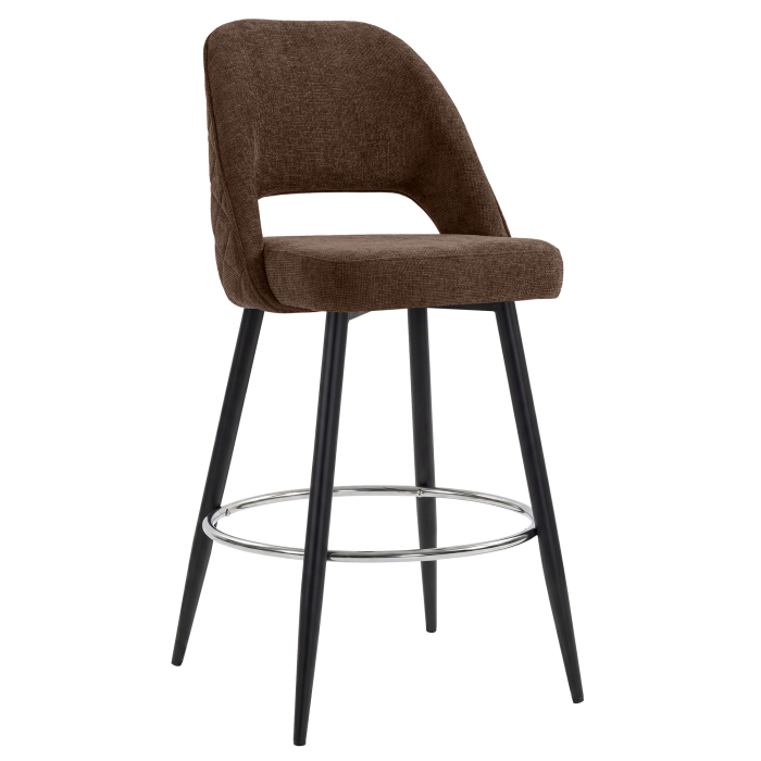 ELIANA | Hotel Barhocker | Braun | Stoff/Textil