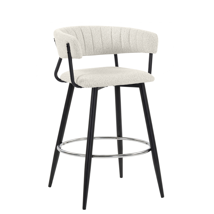 ELIN | Hotel Barhocker | Creme | Teddystoff