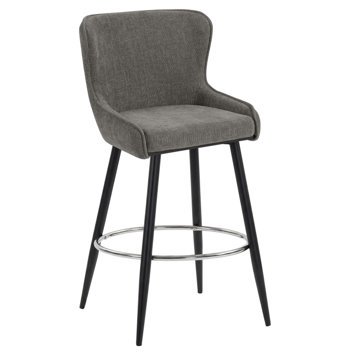JULIUS | Hotel Barhocker | Textil/Stoff | Grau | Drehfunktion