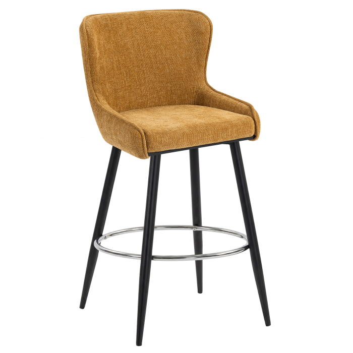 JULIUS | Hotel Barhocker | Textil/Stoff | Honig Braun | Drehfunktion