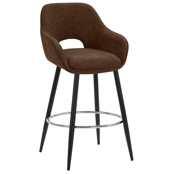 KATARINA | Hotel Barhocker | Stoff/Textil | Braun