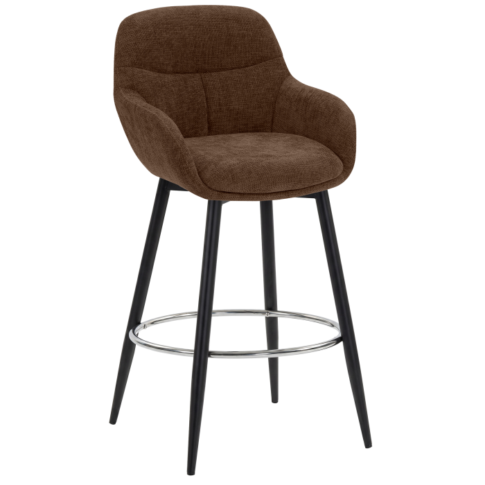 LEANO | Hotel Barhocker | Stoff/Textil | Braun