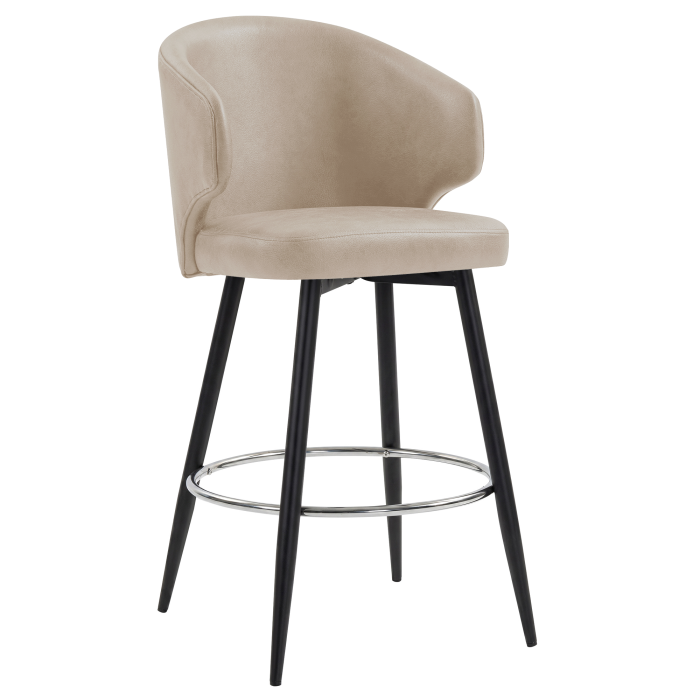MARIE | Hotel Barhocker | Beige | Leder