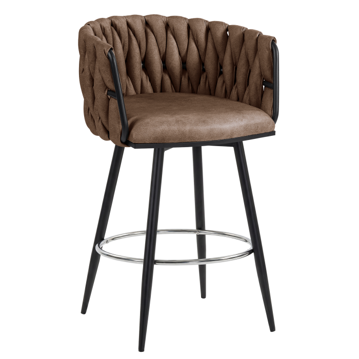 MARIS | Hotel Barhocker | Leder | Braun | Drehfunktion