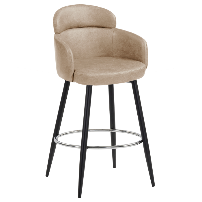 SELINA | Hotel Barhocker | Leder | Beige