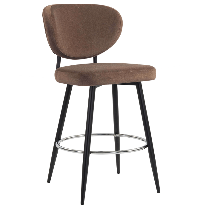 YARA | Hotel Barhocker | Braun | Samt
