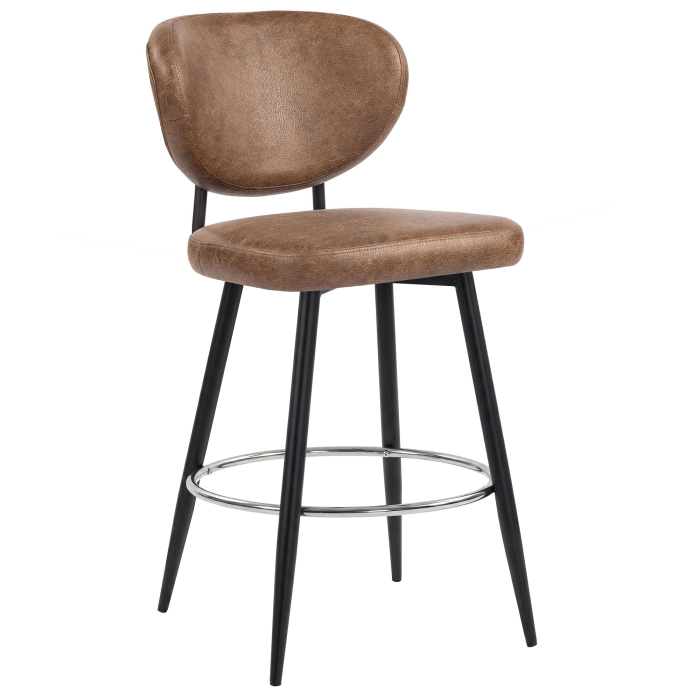 YARA | Hotel Barhocker | Braun | Leder