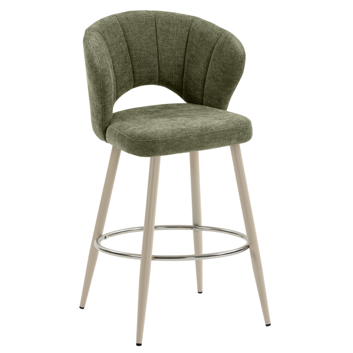 JOHANNA | Hotel Barhocker | Stoff/Textil | Grün