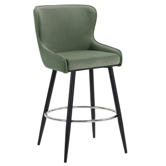 JULIUS | Hotel Barhocker | Samt | Grau | Drehfunktion
