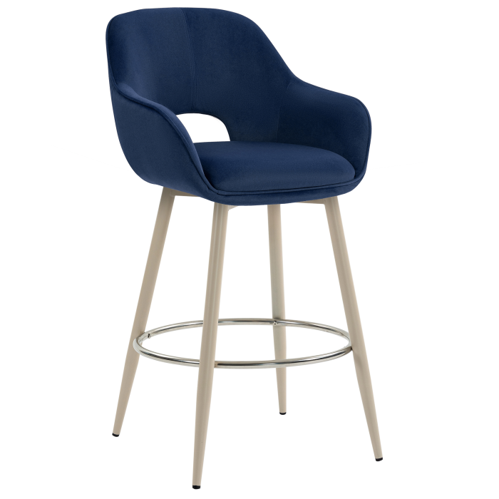 KATARINA | Hotel Barhocker | Samt | Blau
