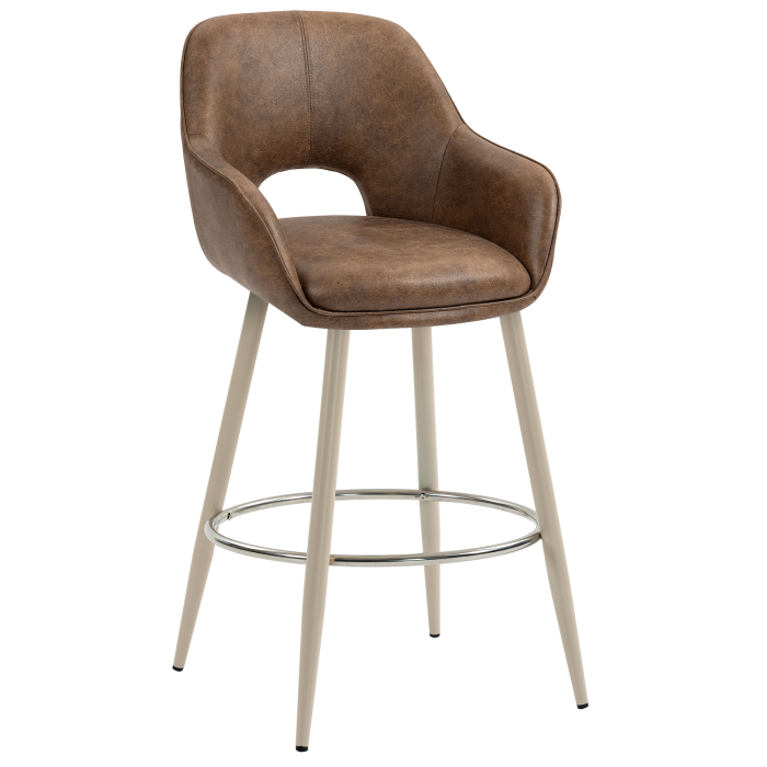KATARINA | Hotel Barhocker | Leder | Braun