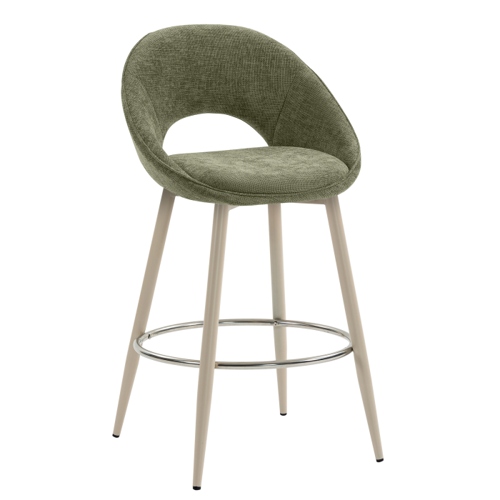 LIAM | Hotel Barhocker | Stoff/Textil | Grün