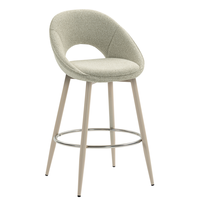 LIAM | Hotel Barhocker | Teddystoff | Beige
