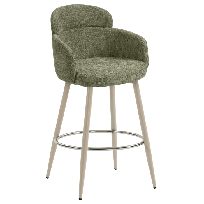 SELINA | Hotel Barhocker | Stoff/Textil | Grün