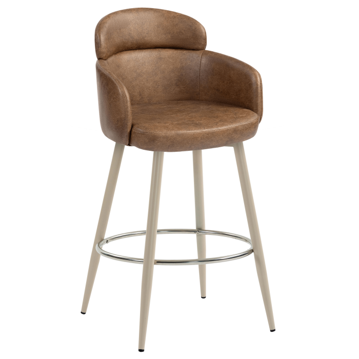 SELINA | Hotel Barhocker | Leder | Braun