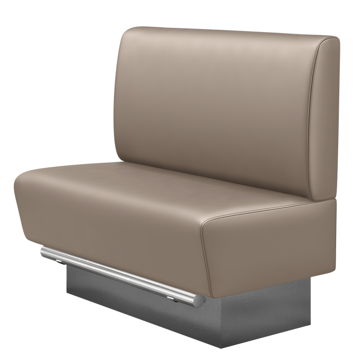 DenverE | Gastro Hochbank | B:H 160 x 136 cm | Taupe | Glatt | Leder