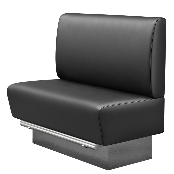 DenverE | Gastro Hochbank | B:H 200 x 136 cm | Schwarz | Glatt | Leder