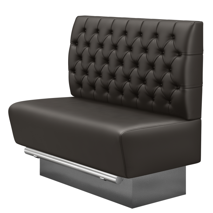 DenverE | Gastro Hochbank | B:H 180 x 126 cm | Braun | Chesterfield | Leder