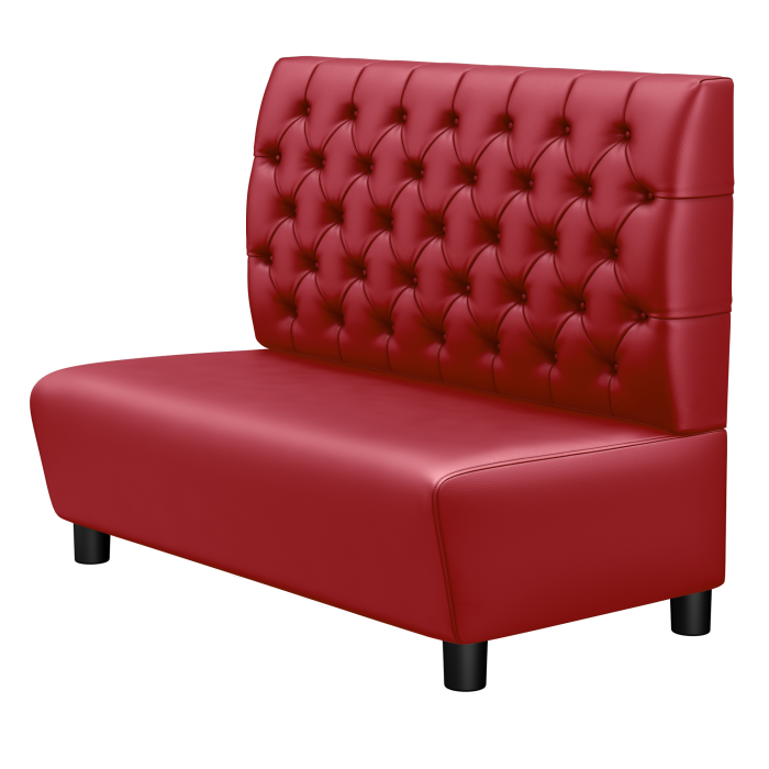 DenverF | Gastro Lounge Bank | B:H 200 x 94 cm | Rot | Chesterfield | Leder