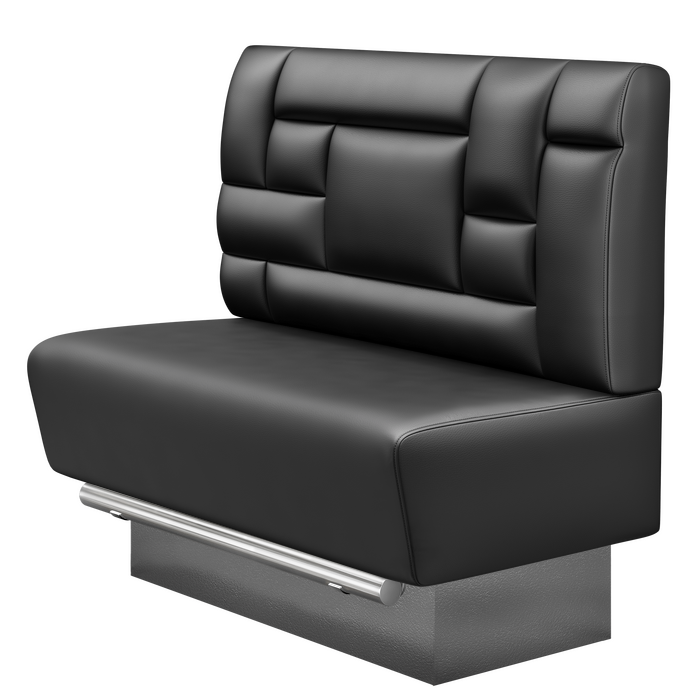 DENVER | Gastro Hochbank | B:H 100 x 126 cm | Schwarz | Tetris Design | Leder