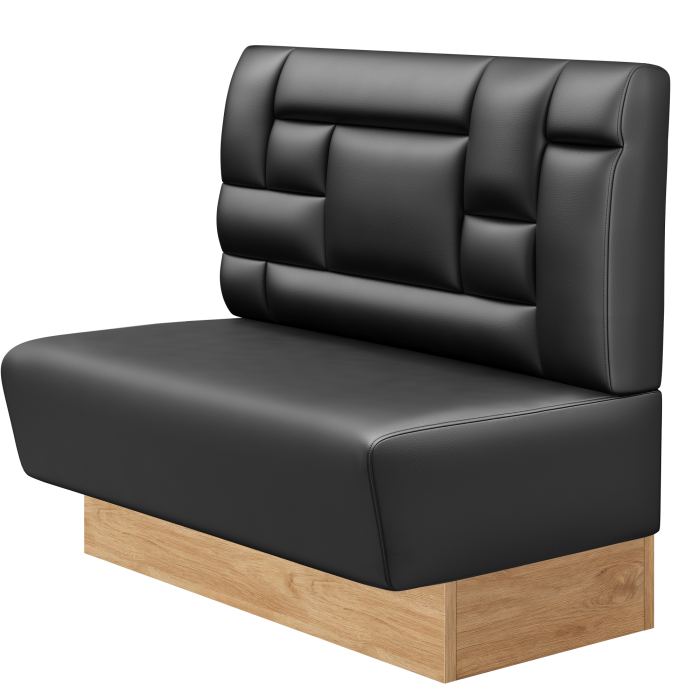 DENVER BIG | Gastrobank | B:H 100 x 103 cm | Schwarz | Tetris Design | Leder