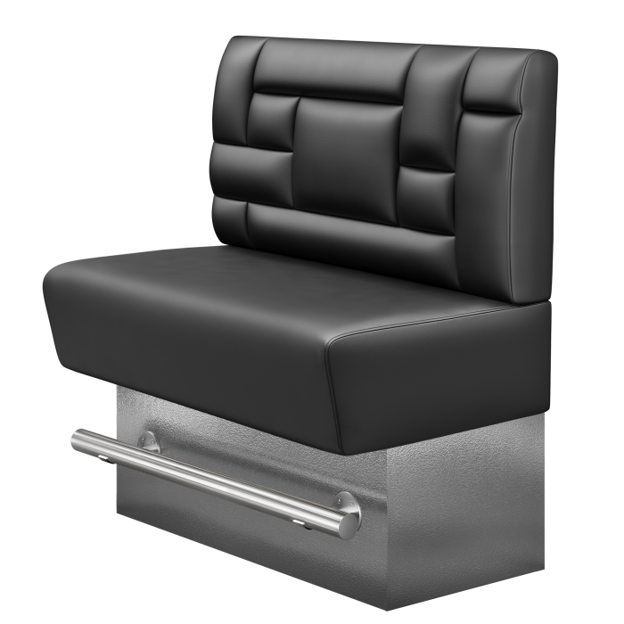 DENVER BIG | Gastro Hochbank | B:H 100 x 136 cm | Schwarz | Tetris Design | Leder