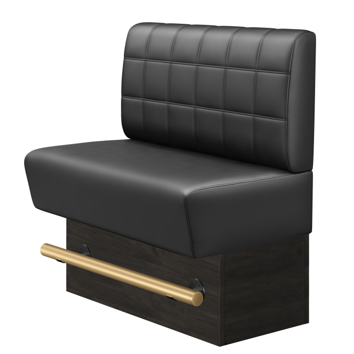 DENVER BIG | Commercial Bar Stool | H: 100 x 126 cm | Black | Blocks | Leather