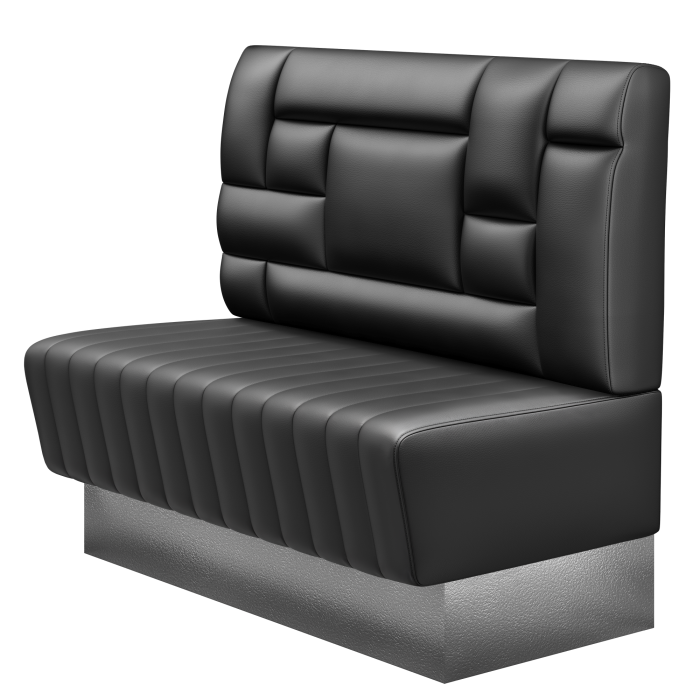 MATILDA | Gastrobank | B:H 100 x 103 cm | Schwarz | Tetris Design | Leder