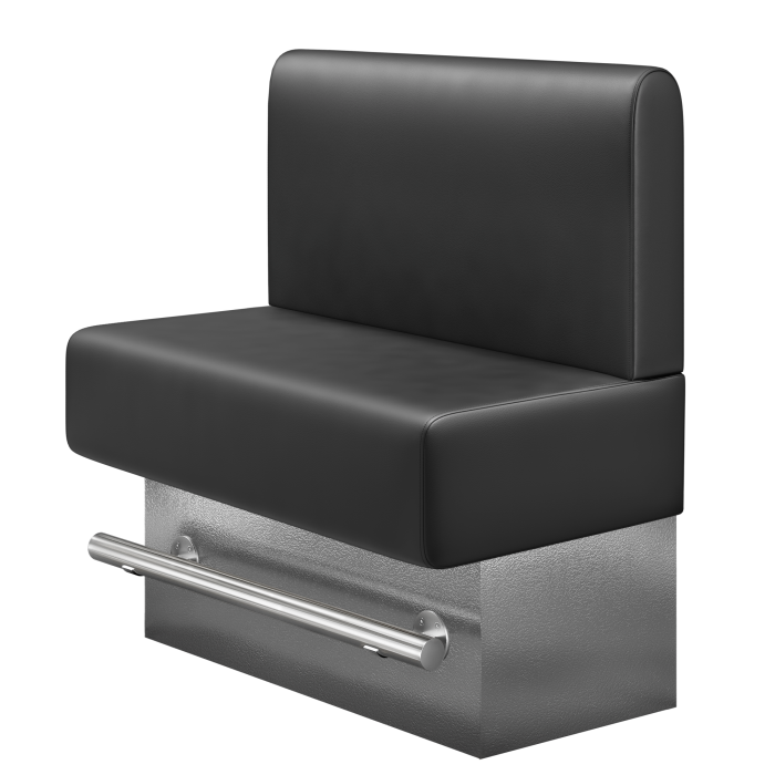 MELISSA | Gastro Hochbank | B:H 100 x 136 cm | Schwarz | Glatt/ Rund | Leder