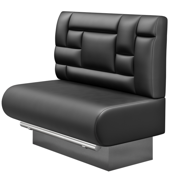 NINVA | Gastro Hochbank | B:H 100 x 136 cm | Schwarz | Tetris Design | Leder