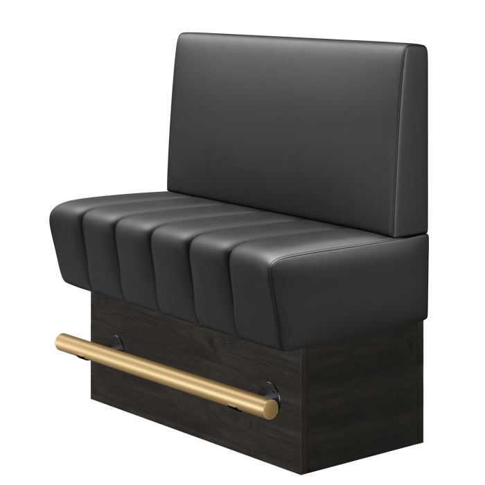 TANJA | Gastro Hochbank | B:H 100 x 136 cm | Schwarz | Glatt/ Eckig | Leder