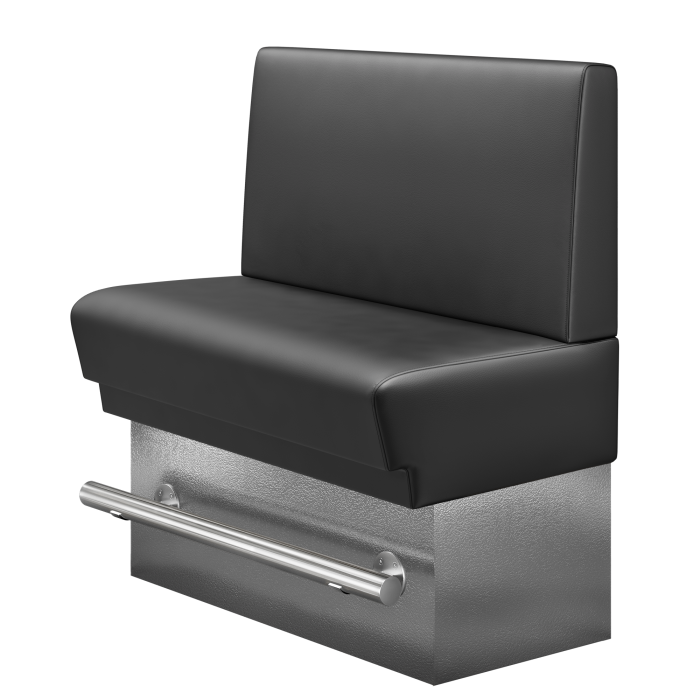 TATJANA | Gastro Hochbank | B:H 100 x 126 cm | Schwarz | Glatt | Leder