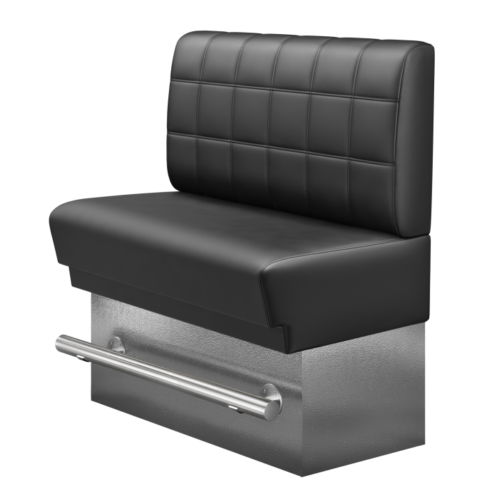 TATJANA | Gastro Hochbank | B:H 100 x 136 cm | Schwarz | Blocks | Leder