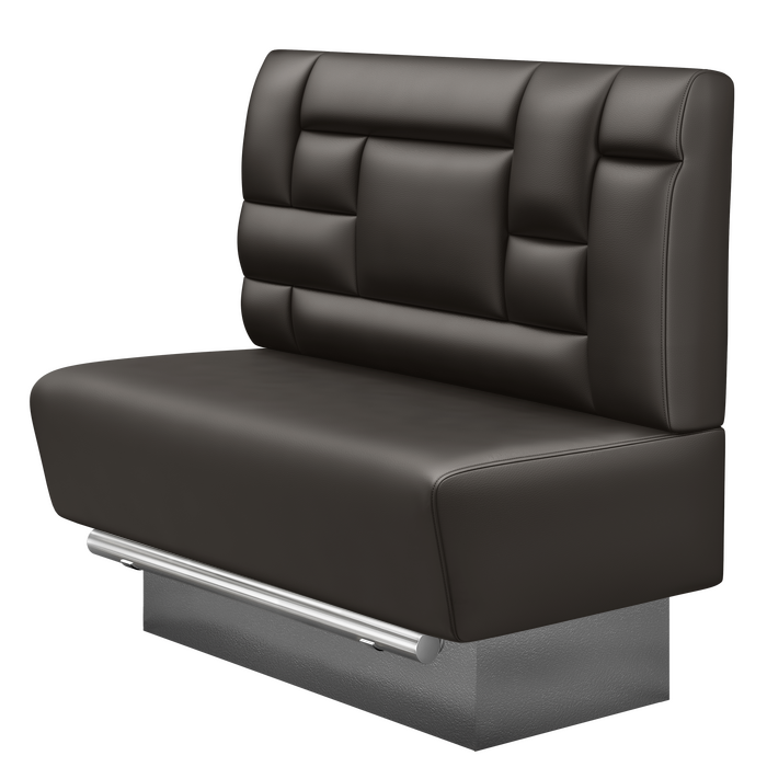 DENVER | Gastro Hochbank | B:H 100 x 126 cm | Braun | Tetris Design | Leder