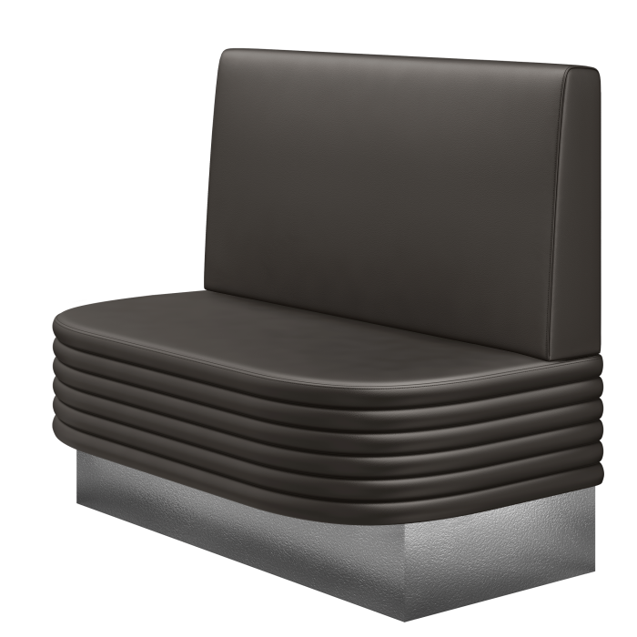 MATTHIAS | Gastrobank | B:H 100 x 103 cm | Braun | Glatt | Leder