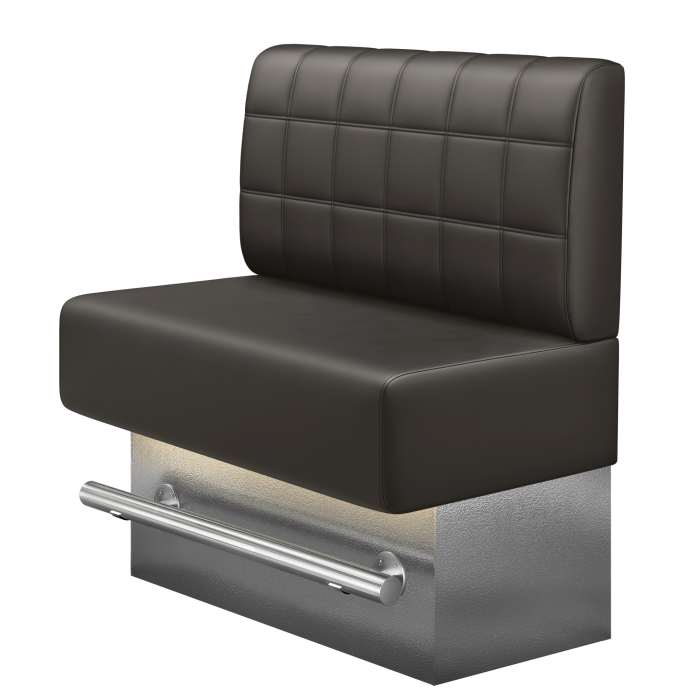 MELISSA | Gastro Hochbank | B:H 100 x 126 cm | Braun | Blocks | Leder | LED