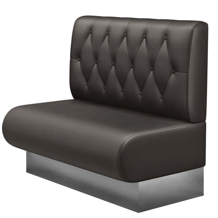 NINVA | Gastrobank | B:H 100 x 103 cm | Braun | Chesterfield Raute | Leder