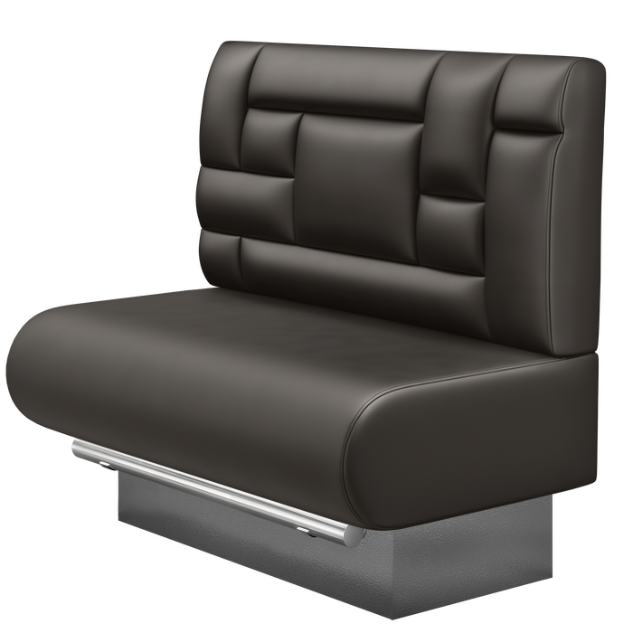 NINVA | Gastro Hochbank | B:H 100 x 126 cm | Braun | Tetris Design | Leder