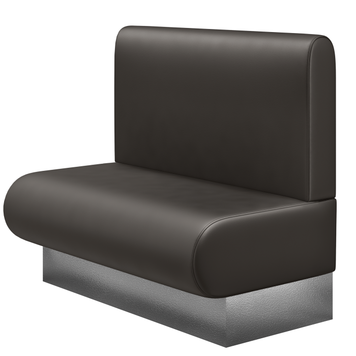 NINVA | Gastrobank | B:H 100 x 103 cm | Braun | Glatt/ Rund | Leder