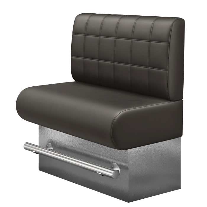 NINVA | Gastro Hochbank | B:H 100 x 136 cm | Braun | Blocks | Leder