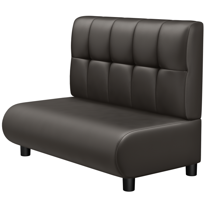 NINVA | Gastro Lounge Bank | B:H 100 x 94 cm | Braun | Button | Leder