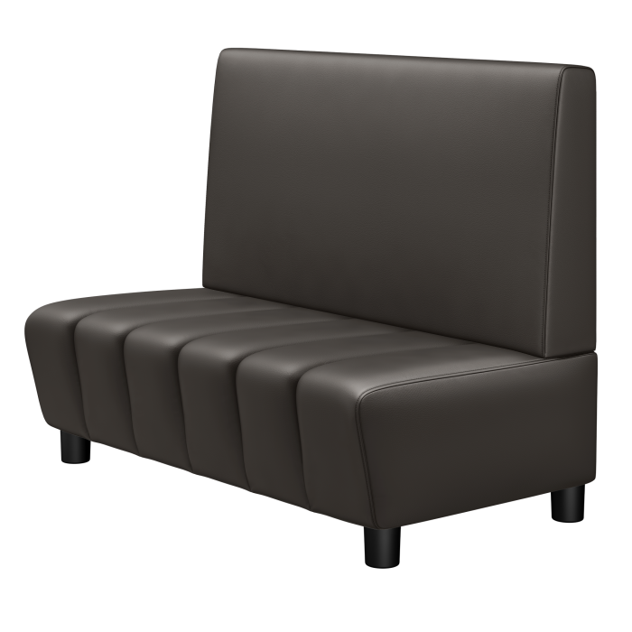 TANJA | Gastro Lounge Bank | B:H 100 x 94 cm | Braun | Glatt | Leder