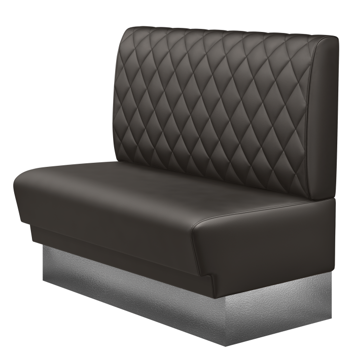 TATJANA | Gastrobank | B:H 100 x 103 cm | Braun | Raute | Leder