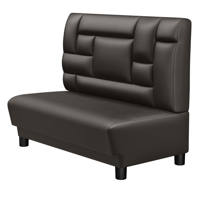 TATJANA | Gastro Lounge Bank | B:H 100 x 94 cm | Braun | Tetris Design | Leder