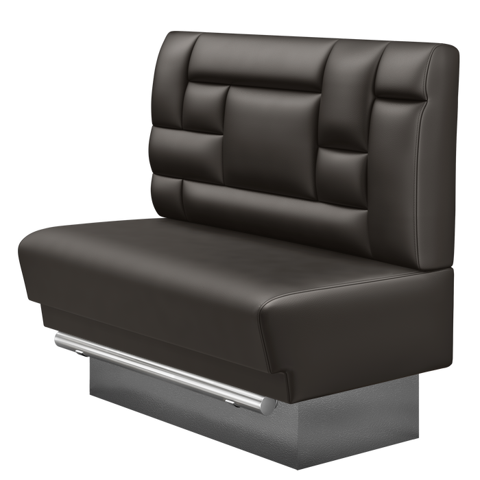 TATJANA | Gastro Hochbank | B:H 100 x 126 cm | Braun | Tetris Design | Leder
