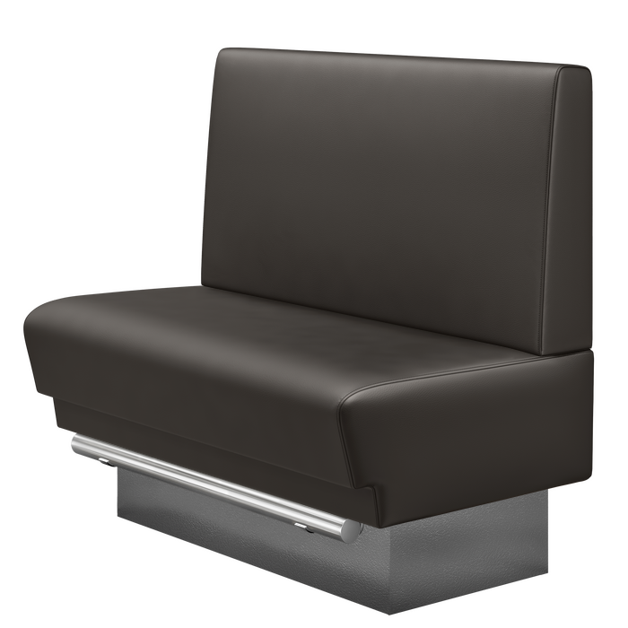 TATJANA | Gastro Hochbank | B:H 100 x 126 cm | Braun | Glatt | Leder