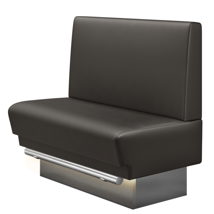 TATJANA | Gastro Hochbank | B:H 100 x 126 cm | Braun | Glatt | Leder | LED