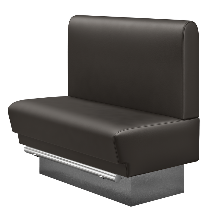 TATJANA | Gastro Hochbank | B:H 100 x 126 cm | Braun | Glatt/ Rund | Leder