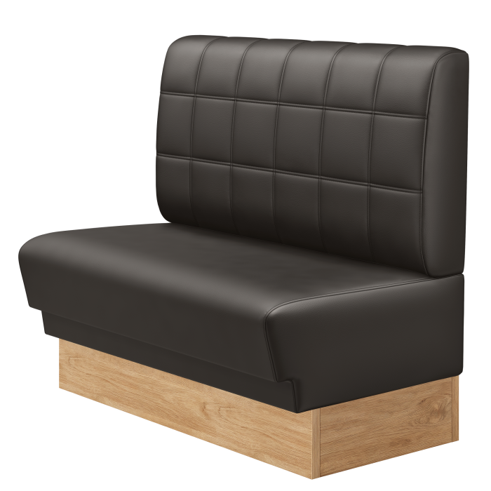 TATJANA | Gastrobank | B:H 100 x 103 cm | Braun | Blocks | Leder