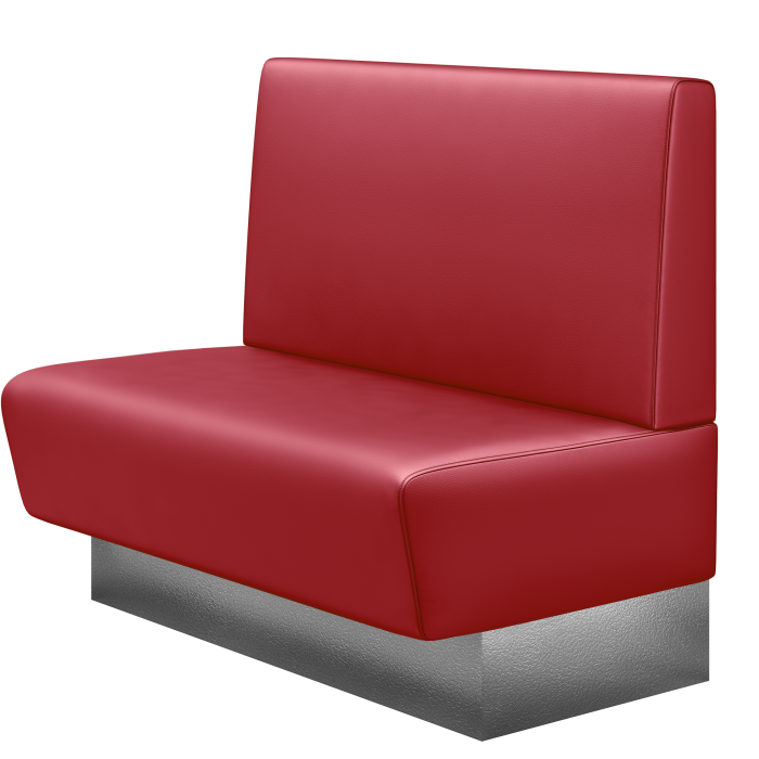 DENVER BIG | Gastrobank | B:H 100 x 103 cm | Rot | Glatt | Leder